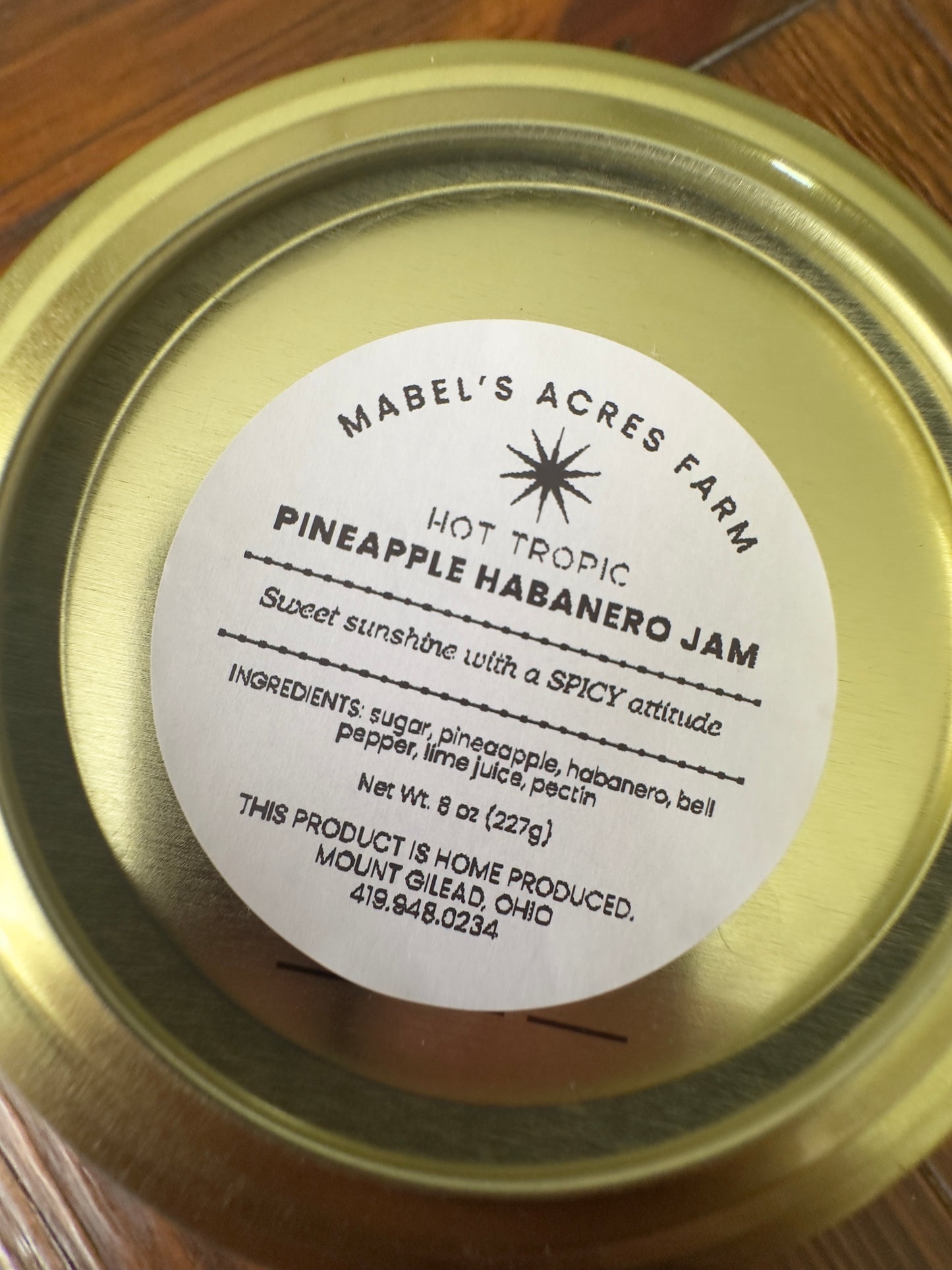 Pineapple Habanero Jam - "Hot Tropic"