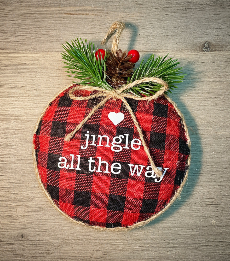 Round Flannel Ornaments