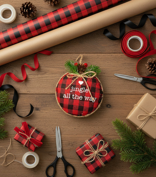 Round Flannel Ornaments