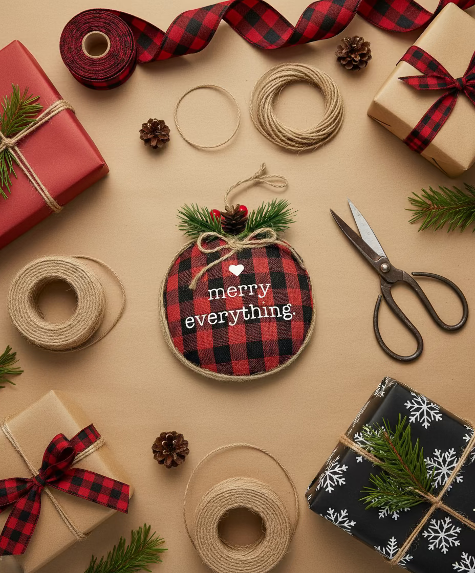 Round Flannel Ornaments
