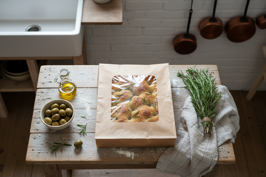 Make the view of the bread from above